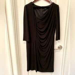 David Meister Black Wrap Dress Size 14W